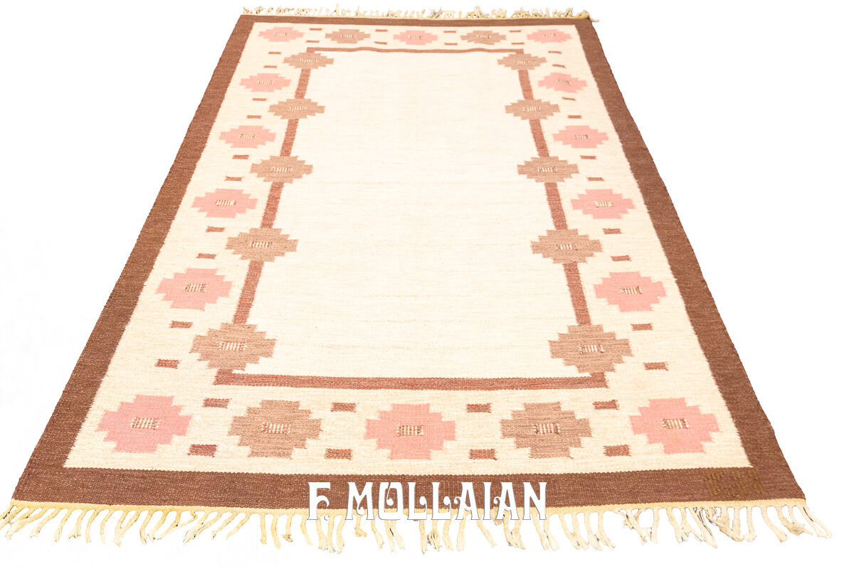 Tappeto Svedese Rollakan Colore Beige/Rosa n°:471490